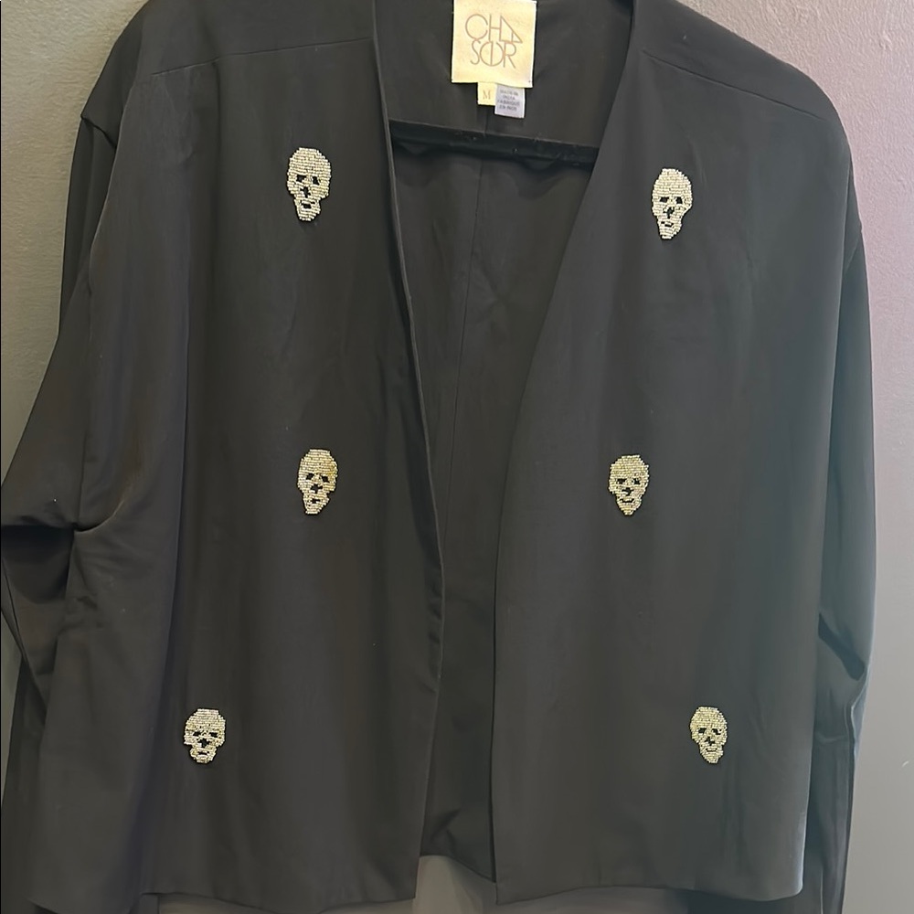 Chaser | Black Skull Embellished Jacket | Women’s Blazer | Medium - Picture 4 of 10